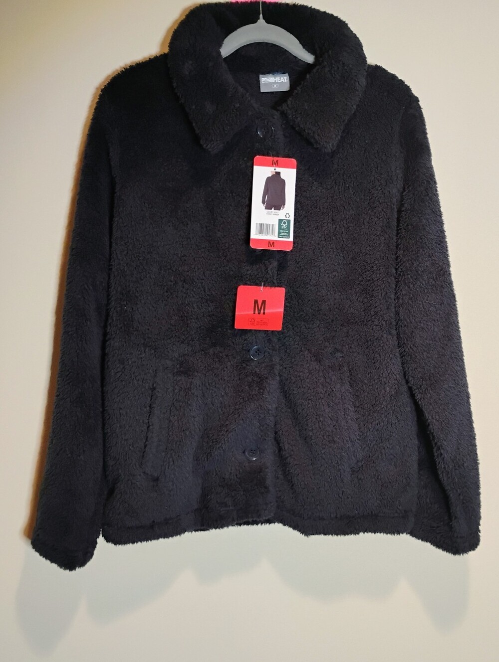 NWT 32 Degrees Ladies Plush Faux Fur Jacket Navy Blue M